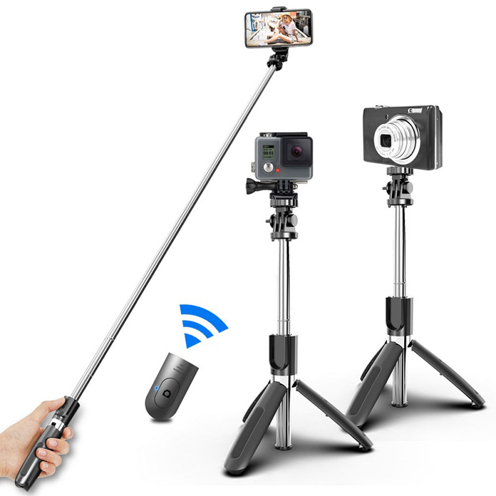 L02 Handheld Adaptable Wireless Remote Controller Tripod Foldable Selfie Stick Mini For Phone Camera
