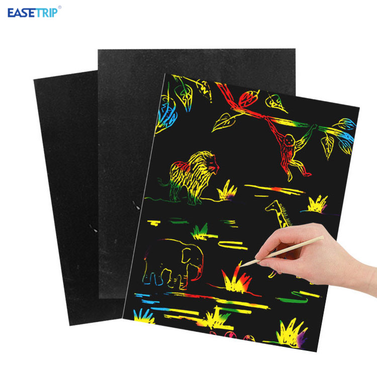Factory Direct Custom Scratch Off Cards Paper Children Educational Diy Rainbow Playing Scratch Card Paper