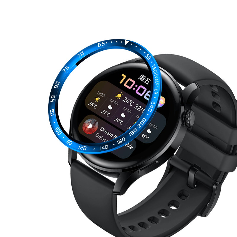 Stainless Steel Protector Case For Huawei Watch 3 Bezel Ring Cover Smart Watch Dial Scale Protective Frame Screen Protector
