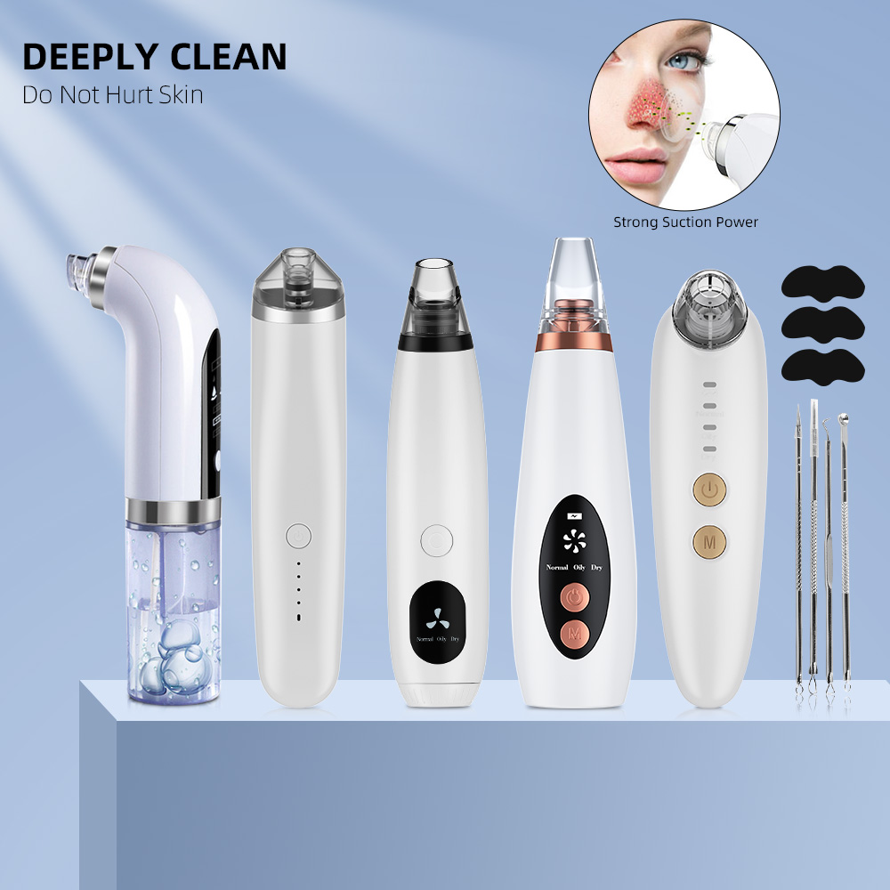 trending 2021 beauty facial vacuum suction pore remover pimple extractor tool blackhead remover kit blackhead instrument