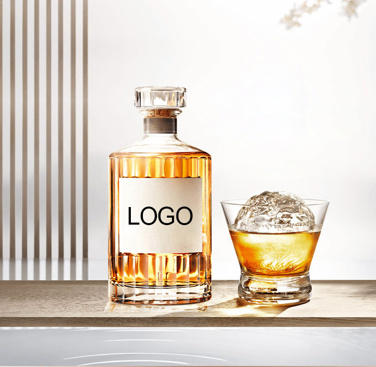 Yozzi high quality buy custom japanese 500ml empty glass whiskey year hibiki bottle