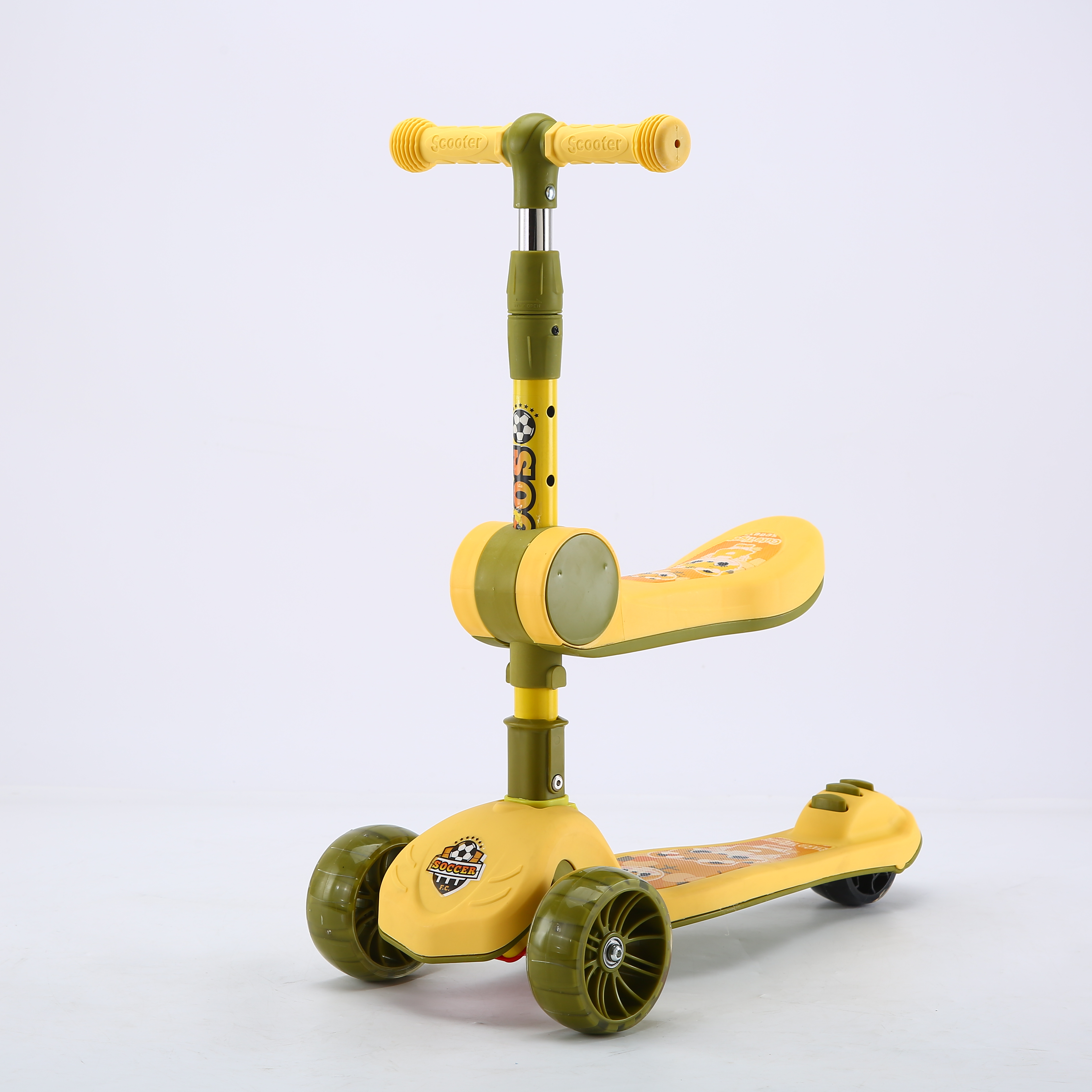 2021 Factory Price Big Wheels Kids Pedal Kick Scooter