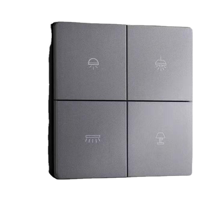 Умный настенный выключатель света Tuya Wifi 4 Gang Touch Button Home