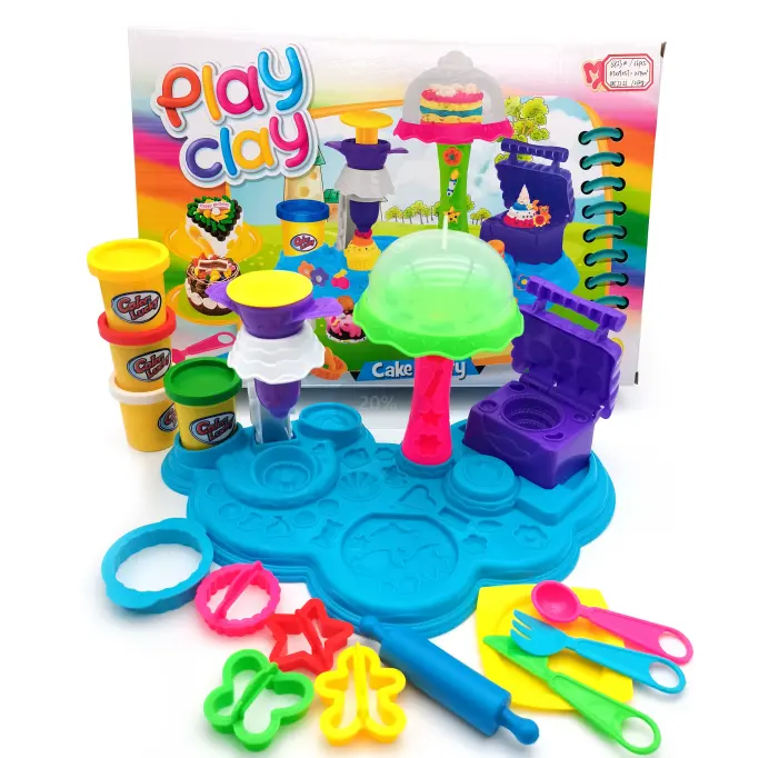 Factory colorful clay set with tool hair studio clay toys set clay dough