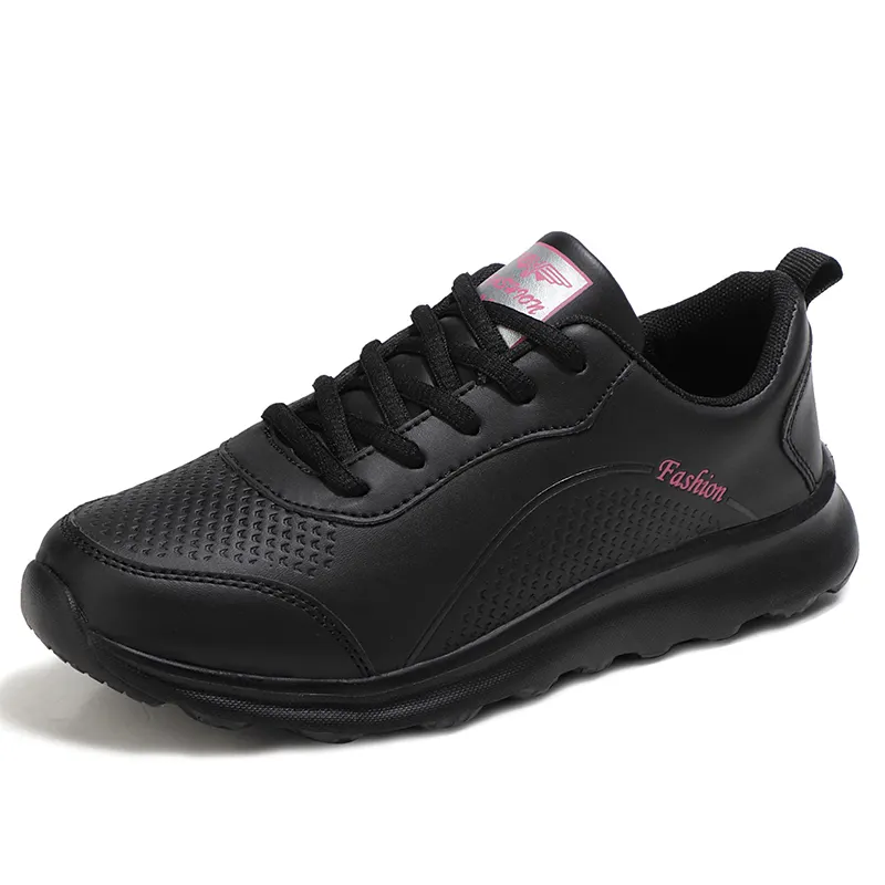 custom logo fashion Breathable women lightweight sneakers by synthetic leather