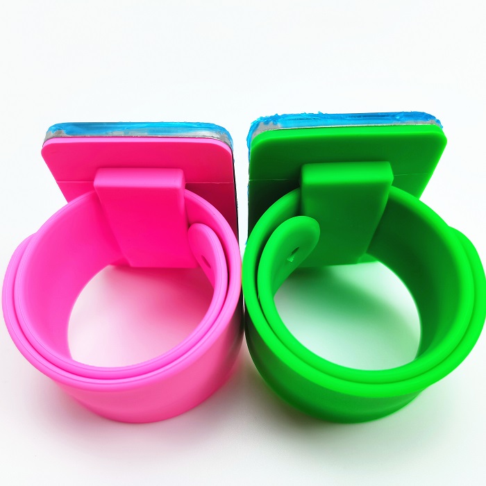 7 Colors Heart Shape Magnetic Wrist Band Hair Pin Holder Band Silicone Wrist Strap Hair Dressing Bracelet