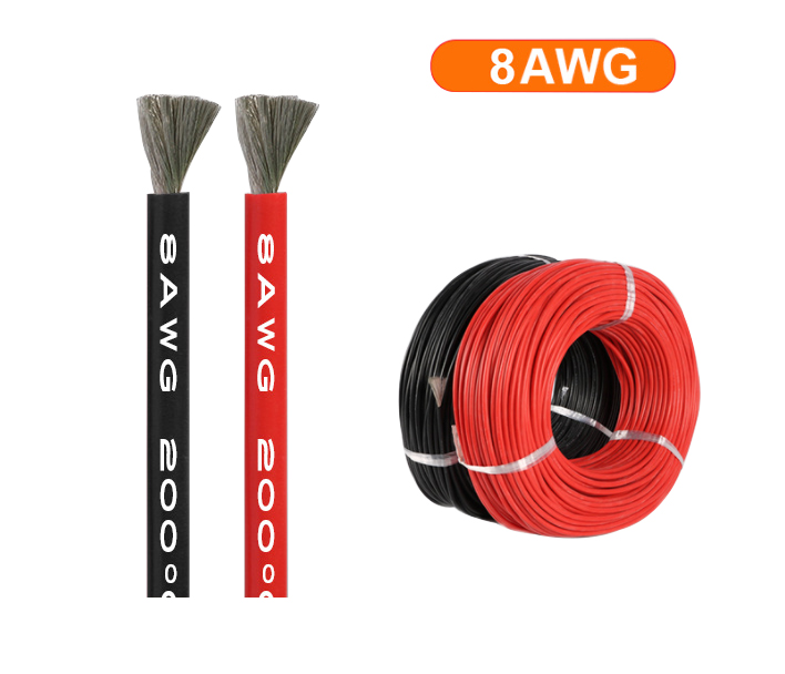 Силиконовый кабель 8AWG, термостойкий силиконовый провод, супер мягкий