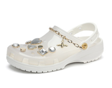 adult rhinestones china charm bling crocs ladies jelly women's casual shoes