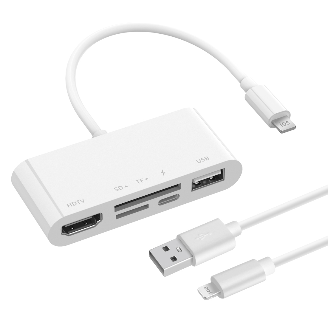 Адаптер Lighting Hub с поддержкой Youtube SD TF HDTV USB 8-контактный адаптер для чтения зарядного устройства для iPhone OTG адаптер