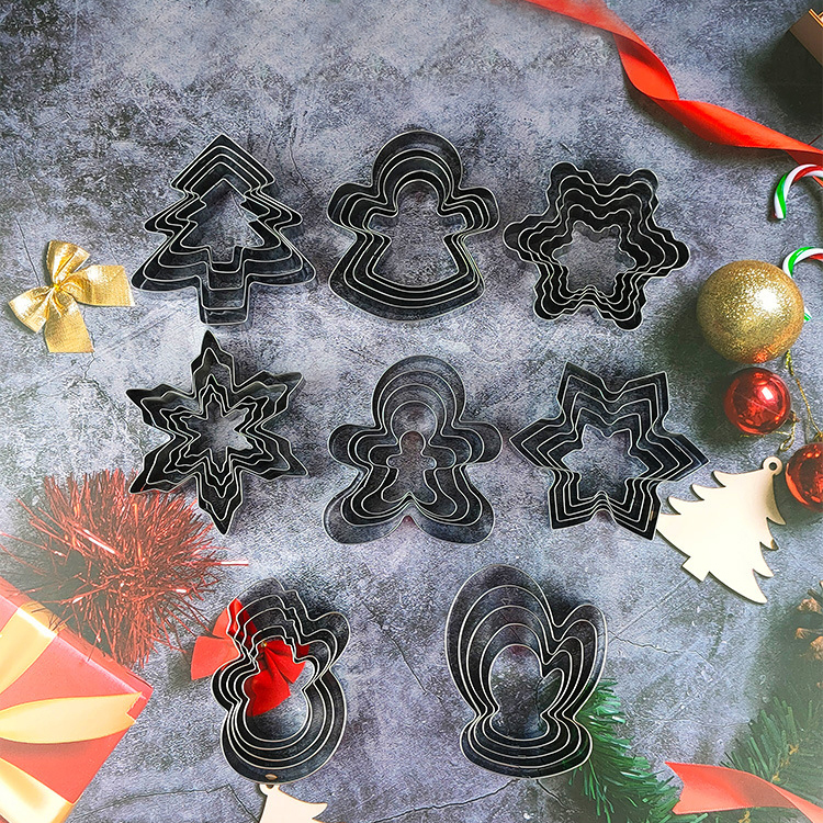 Xmas Stainless Steel House Molde Biscuit Metal Cookie Baking Mold Cutters Christmas Cookie Cutter Molds Set