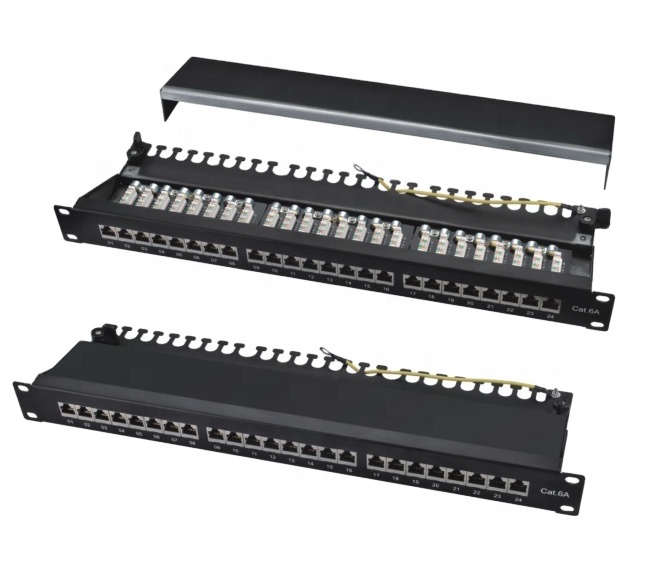 FTP 24 PORTS PATCH PANEL CAT5E CAT6 FTP 24 PORTS PATCH PANEL with LED