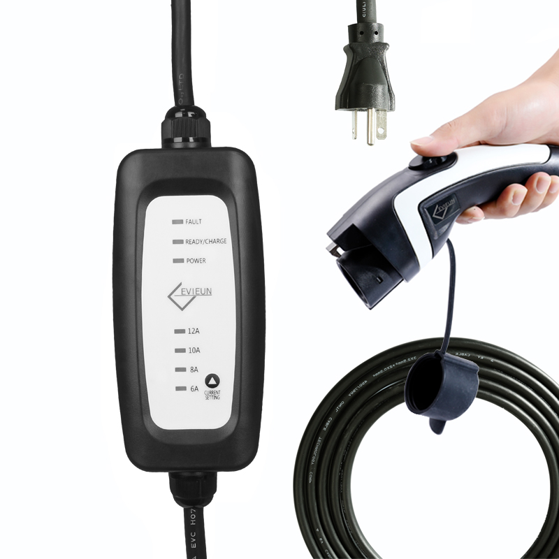 Level 2 16A SAE J1772 Fast Mobile Ev Charger Portable Evse Home Electric Vehicle Charging Station with NEMA 14-50 Plug