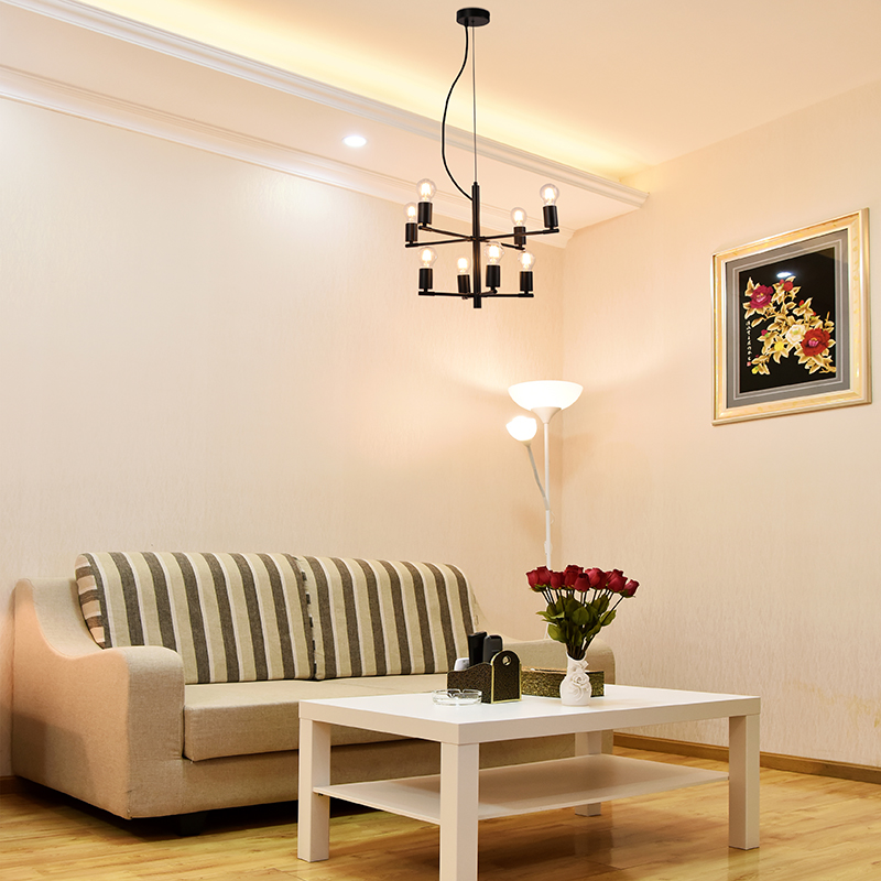 Eco-friendly E27 bulb metal pendant light chandelier lamp nordic light