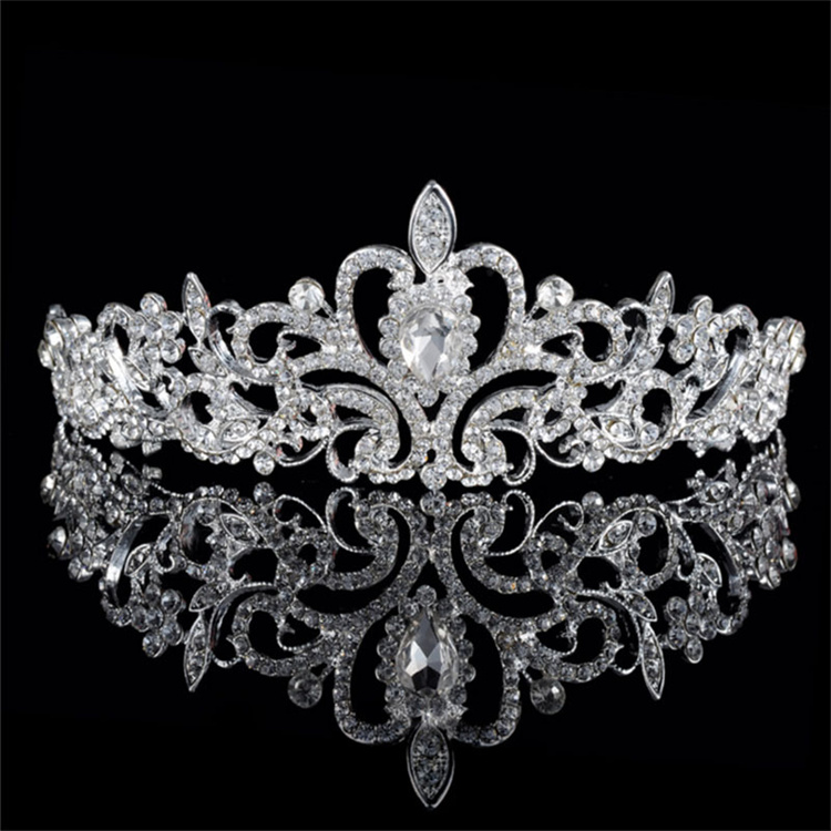 Hair Accessories Wedding Bridal Rhinestone Tiaras Wedding Crown With Comb Designer Bride Crown