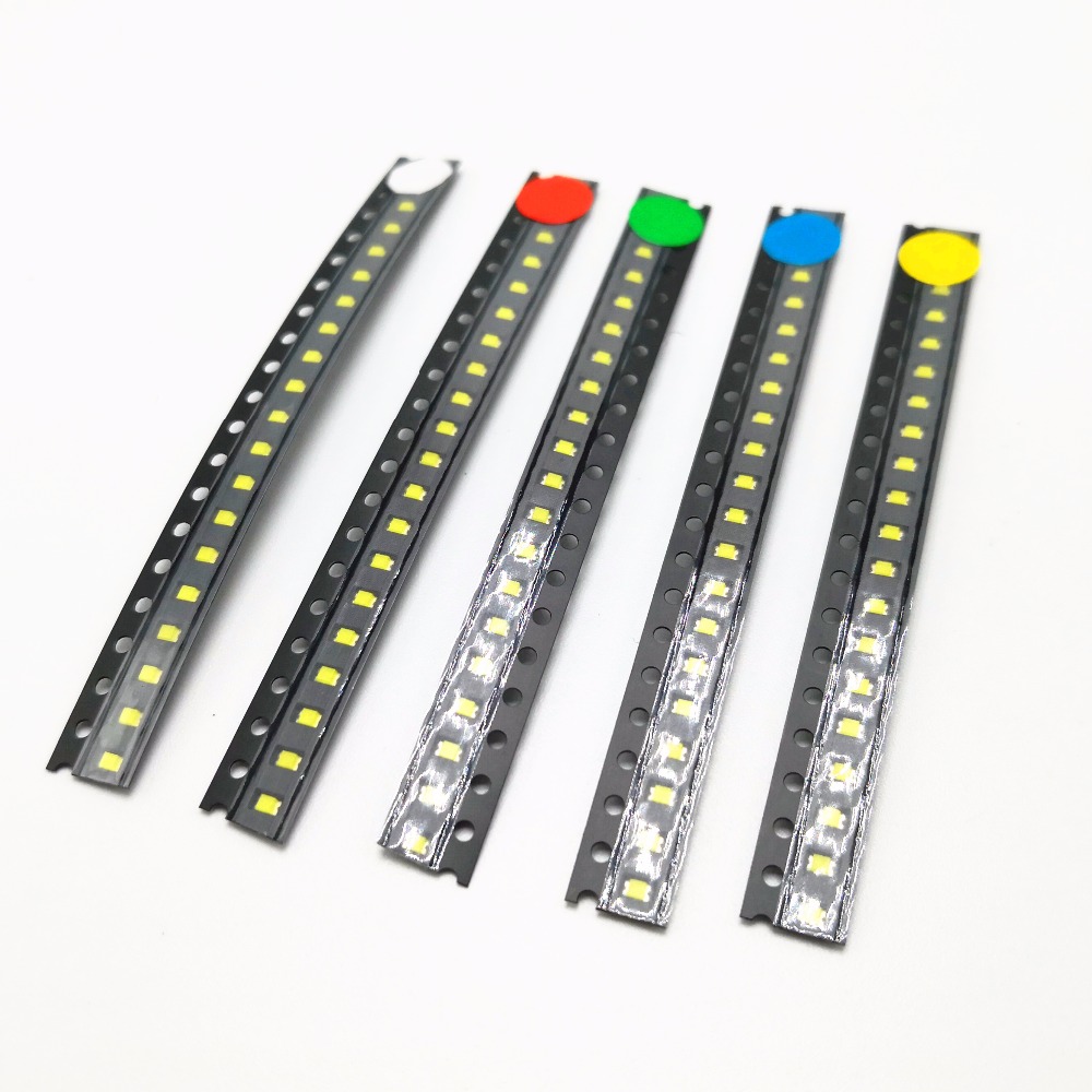 100 шт. 0402 0603 0805 1206 smd led красный желтый зеленый белый синий оранжевый светодиод водочистый светодиод