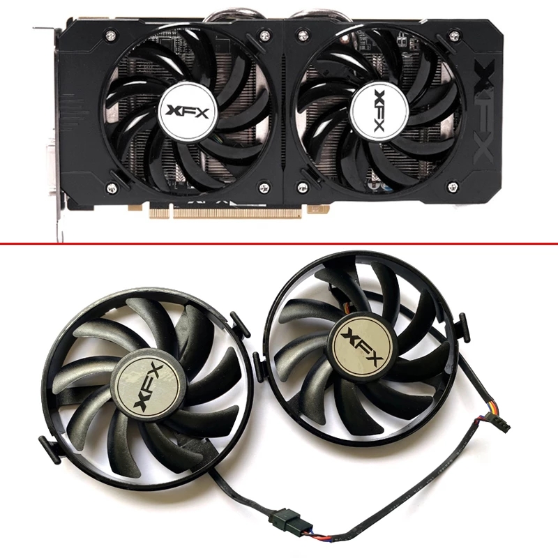 FDC10U12S9-C Cooler Fan Replace RX460 For XFX Radeon R9 380 380X R9 370 370X RX460 560 R7 350 360 370 Graphics Card Fans