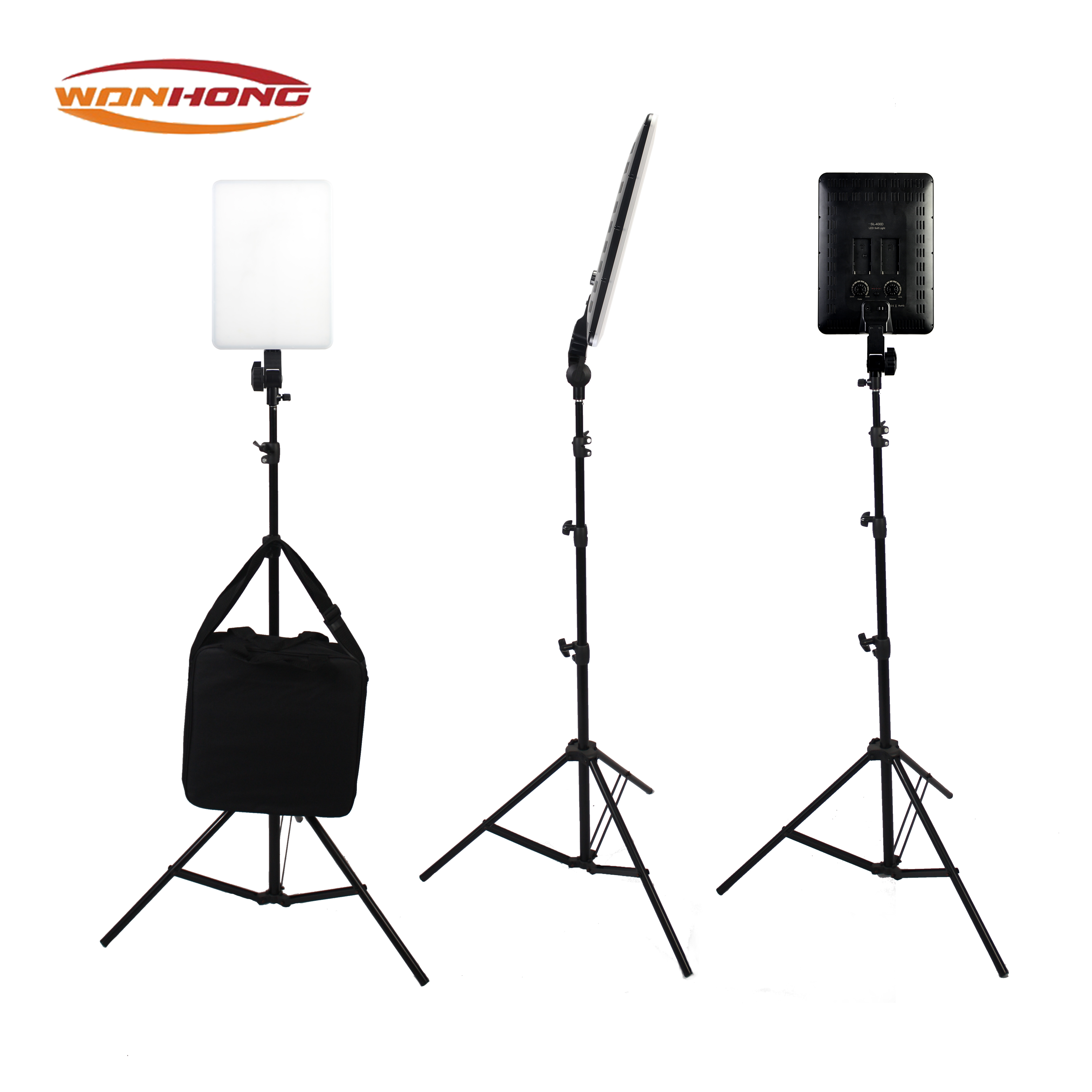 SL-400/400D 3200K-5600K Frameless Ultrathin Dimmer Studio Video LED Soft Panel Light Kit For Photographic Equipment
