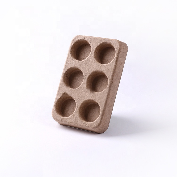 Custom luxury gift chocolate bonbon tray insert wet press molded pulp tray sugarcane pulp packaging for Macaron and candy nuts