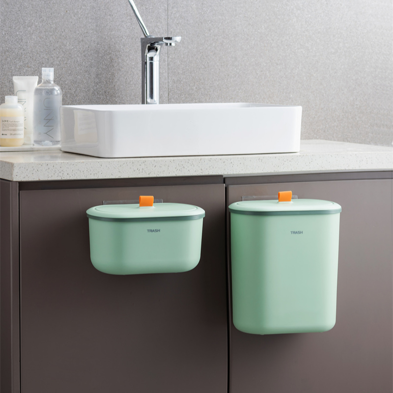 Pinmoo Creative Mini Car Kitchen Cabinet Waste Bin Wall Mounted Waste Storage Trash Can