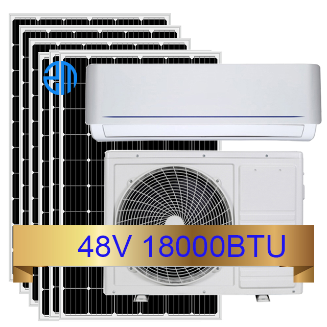 1.5ton 18000btu 2hp 100% Солнечный DC48V с батарейным питанием Гибридный сплит кондиционер на солнечной батарее