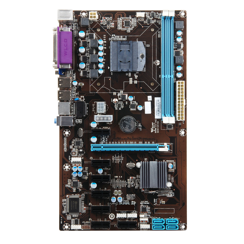 Лидер продаж, оптовая продажа, низкая цена, набор микросхем HM65/67, DDR3, 16 ГБ, материнская плата для майнинга с поддержкой 2-го/3-го поколения Core i3/i5/i7