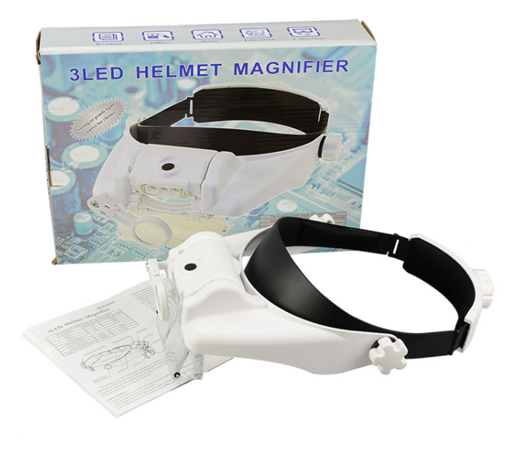 MG81000-S 1.5X-11.5X Helmet magnifier with LED light