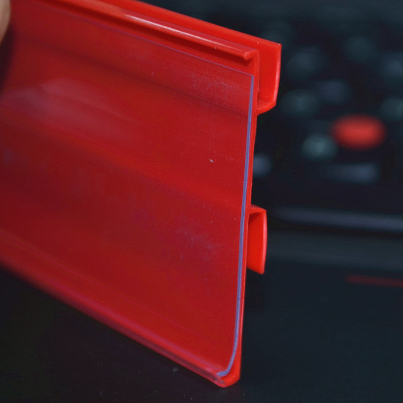 plastic snap-in price tag label strip for supermarket shelf