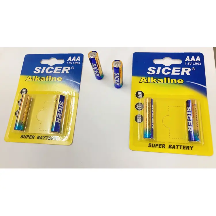 Factory Price 1.5v Lr03 Aaa Battery Super Alkaline Dry Cell Battery In High Quality