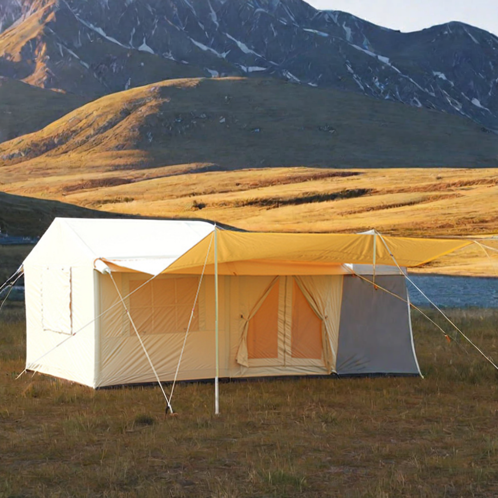 Two Rooms Two Halls Outdoor Camping Inflatable Tent Portable Rain-Resistant for Tourism Free of Construction