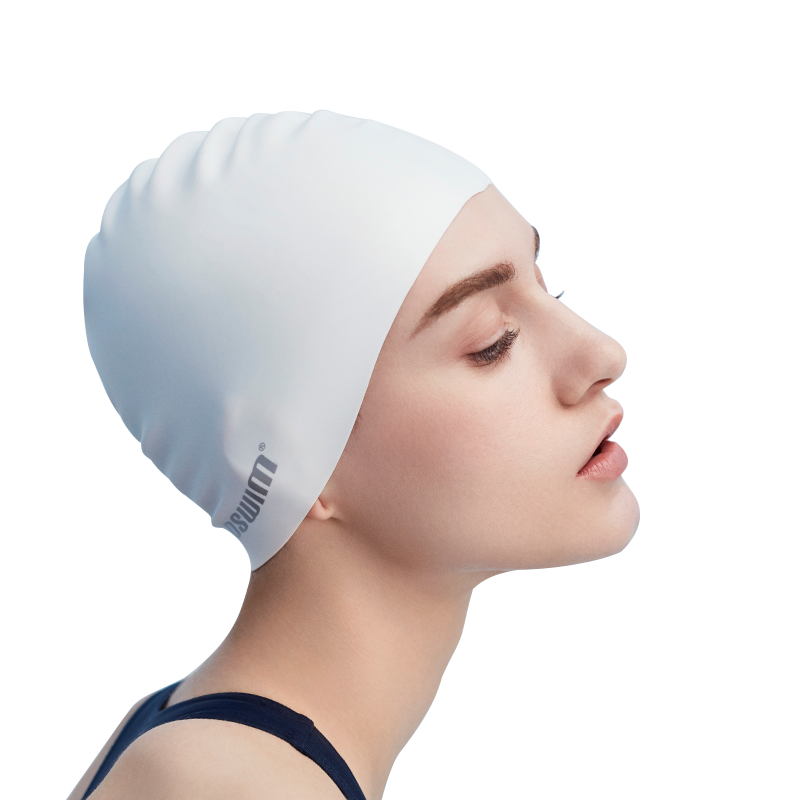 OEM Customer Logo Printed High Quanlity Durable Adult Size Silicone Swimming Cap