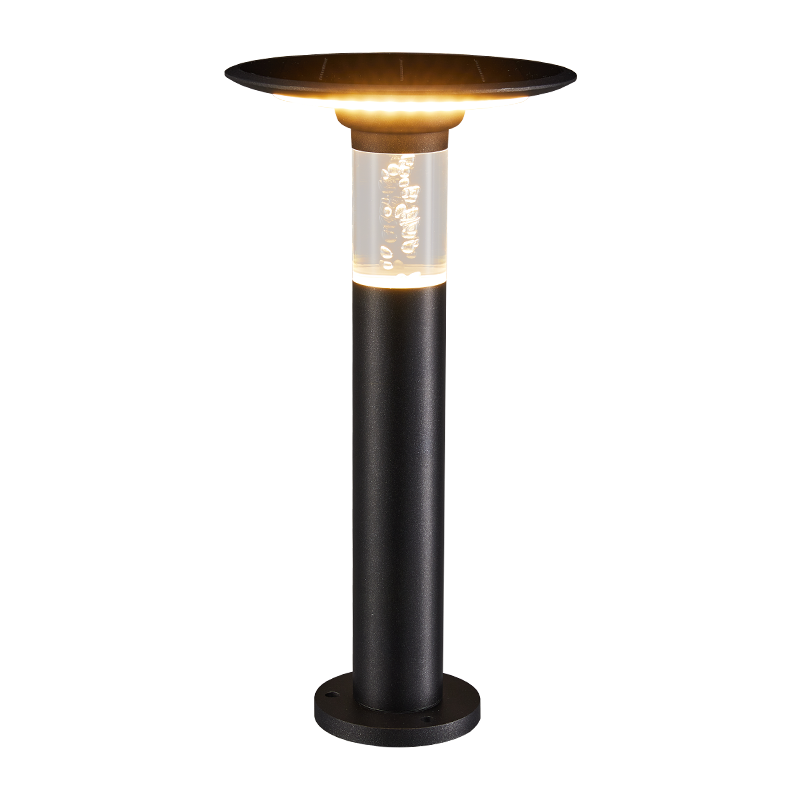 Retro Villa Decoration Yard Fence Path Garden Bollard Outdoor 3W Solar Led Lawn Light