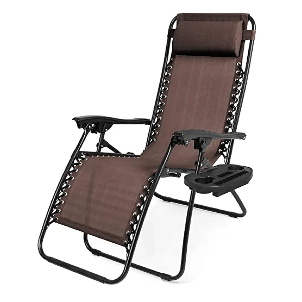 Cheap Outdoor Zero Gravity, Leisure Sun Lounge Adjustable Folding Metal Recliner Relax Office Camping Chairs With Armrest/