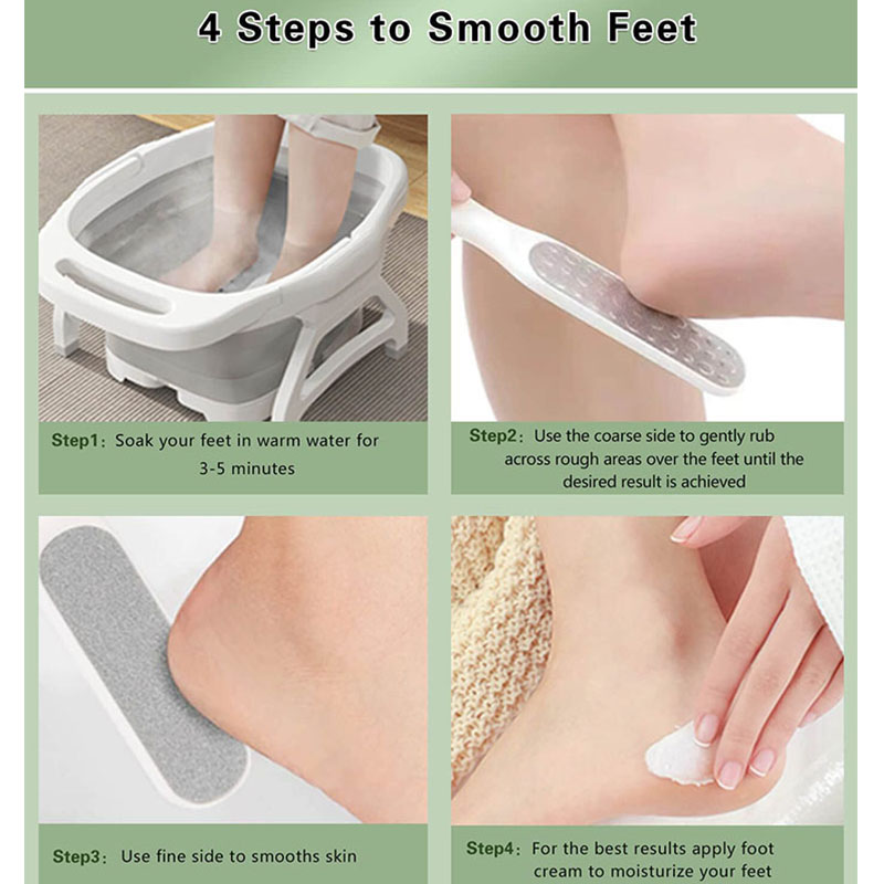 Professional Double side Stainless Steel pedicure Foot file Rasp Callus Dead Skin Remover for Wet and Dry Feet