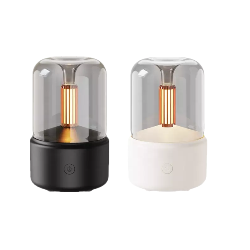 Candle light Aroma Diffuser, Portable 120Ml Electric USB Air Humidifier 3D Flame Aromatherapy Living Room Bedroom Diffusers