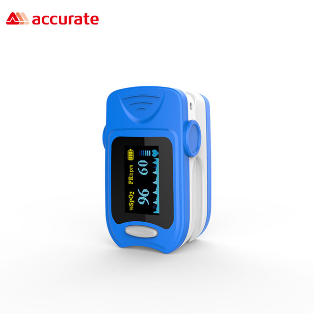 Accurate FS20A Fingertip Pulse Oximeter with Dual color OLED screen display Pulse Rate waveform and Blood Oxygen Saturation