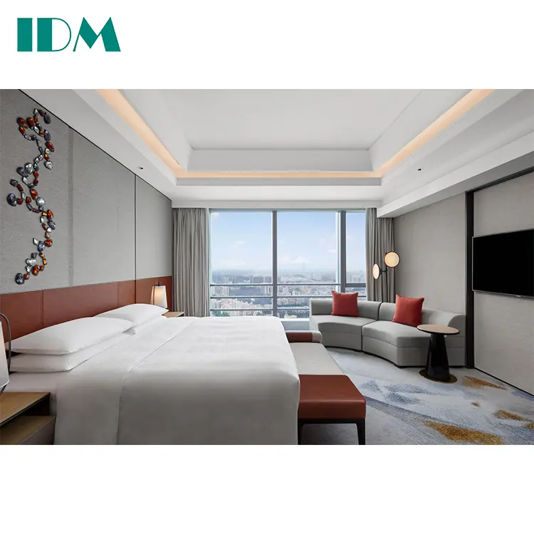 IDM-A53 Guangzhou Foshan Factory Customized Modern Luxury 5 Star Hotel Bed Room Furniture Bedroom Set