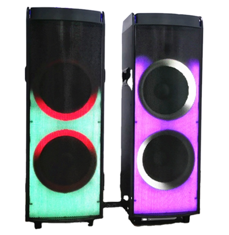 12 Inch New Multifunction Party Active DJ/PA Subwoofer Portable Trolley Party Speakers with wireless mic