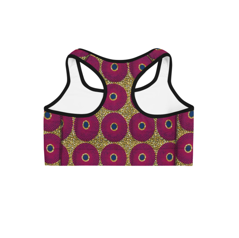 Ankara Print Sports Bra Manufacturer of women's Wirelsss Supportive Sports Bra She Fit Sports Bra