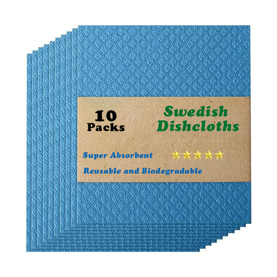 Wholesale Hot Sale Set Custom Printed Biodegradable Kitchen Cleaning Dishcloth Cellulose Sponge Cloth Swedish Dish Cloth