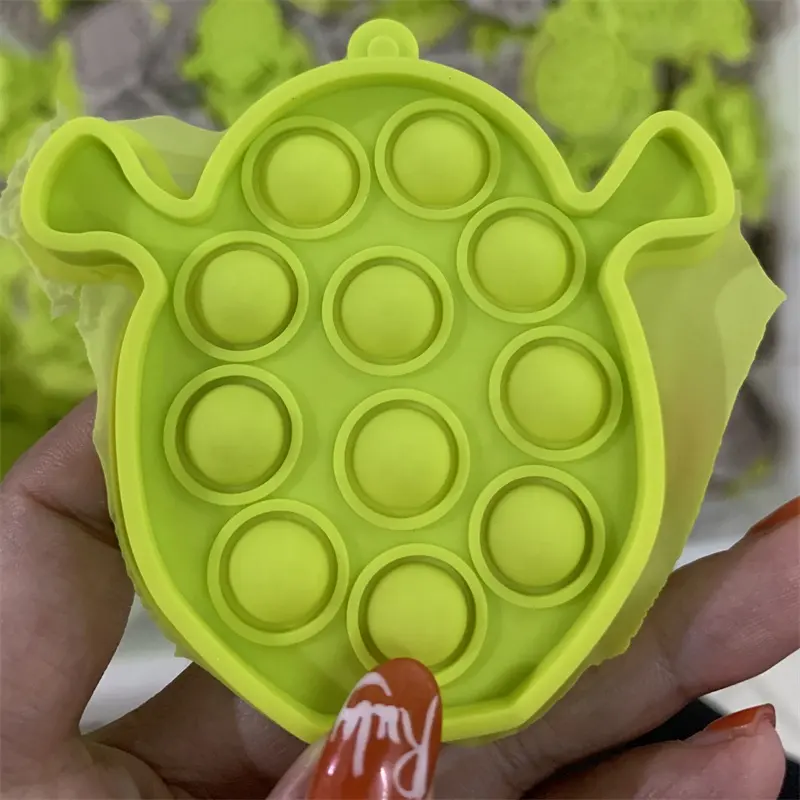 Silicone Tortoise Kids Sensory Toy Mini Fidget Key Chain