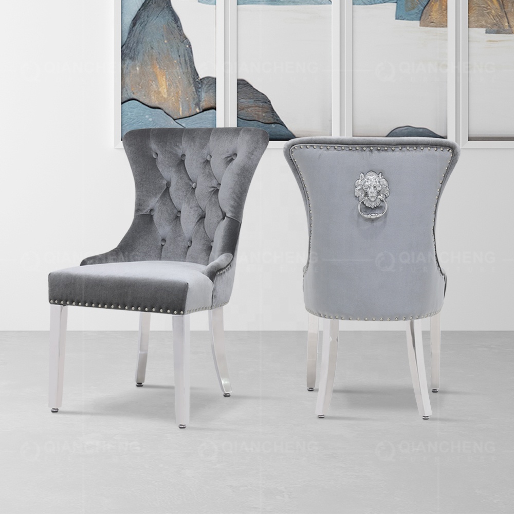 Luxury modern hotel furniture chrome buffet restaurant banquet dining chairs