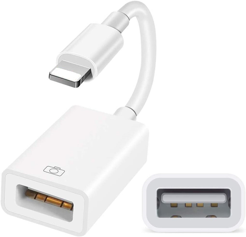 USB-адаптер для камеры, USB-кабель OTG для синхронизации данных, совместимый с iPone 11X8 7 6 Plus iPad Air Pro Mini, поддержка кардридера