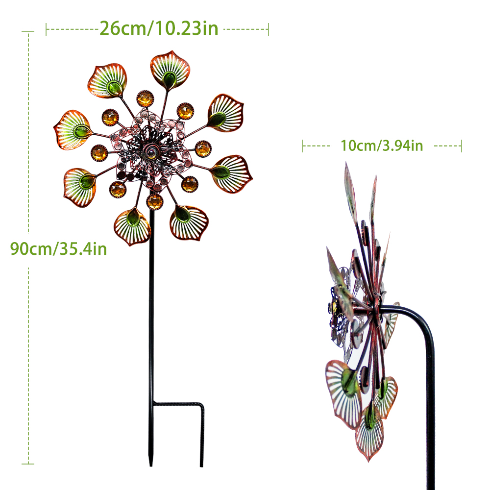 2021Hot selling spinner designs kinetic other garden ornaments & water features wind spinner garden ornaments decorative