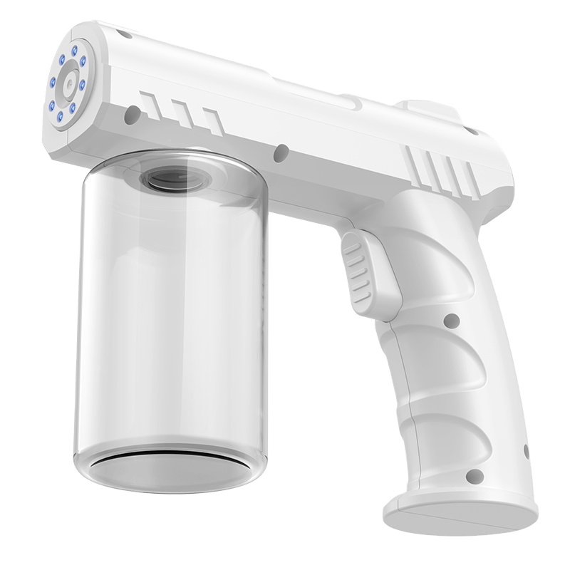 Hot sale K7 portable handheld rechargeable disinfection spray gun wireless alchohol nano blue light mist atomizer nano spray gun