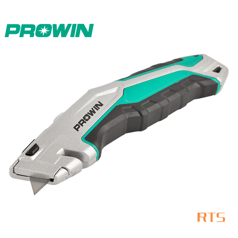 Рукоятка из алюминиевого сплава и термопластичной резины Prowin RTS SKU 19111, скользящее лезвие, искусство, утилита, 3 альтернативных лезвия, промышленный резак, нож