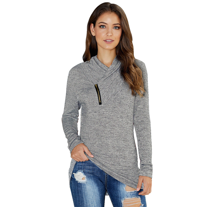 2021 Ladies Street Wear Button Up Sweater Jumper Shirt Zipper Pullover Women Knitting Long Sleeve Top