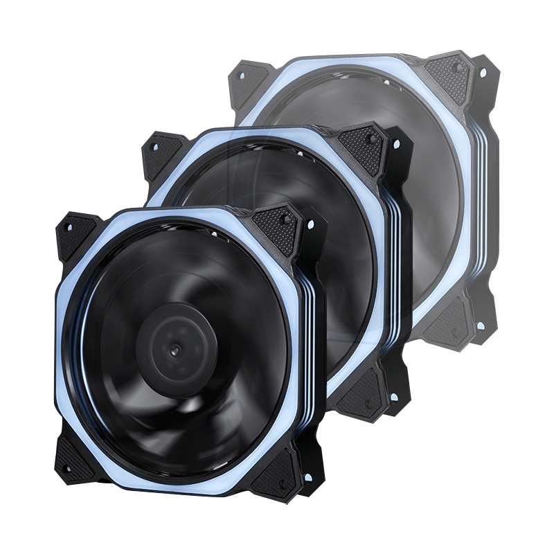 Wholesale Custom Logo Electrical PC Computer Gaming 120mm Cooling Fan RGB White LED for Case