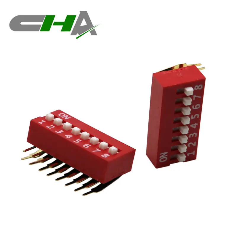 Dip Switch Pin 2 3 4 6 8 9 10 Position Max Red Blue Packing Plastic Color Material Origin Housing
