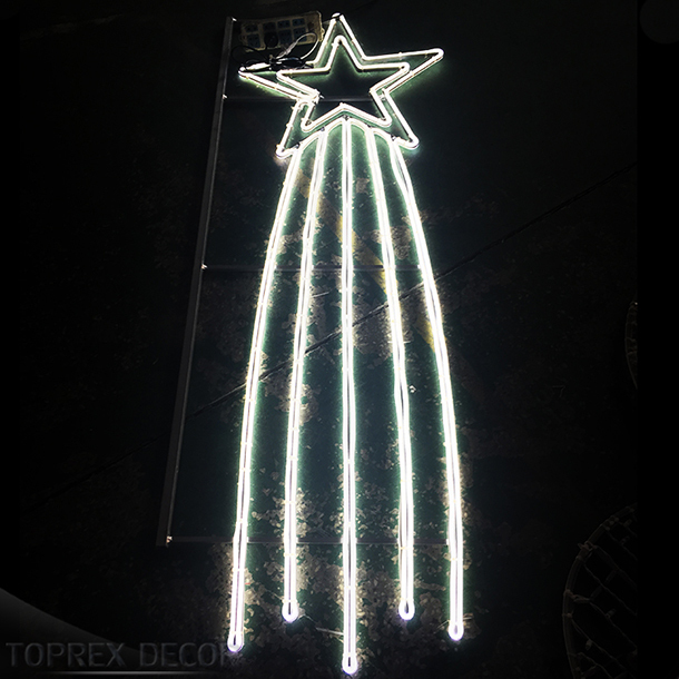 Toprex Theme Amusement decorative park lamppost Holiday Outdoor 2d Led Waterproof Pole Motif Light For Street Main Image Light