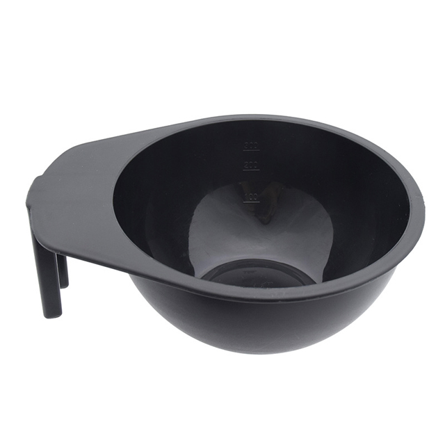 2021 Hot selling hair salon hair tool black hair dyeing bowl color mixing handle bowl